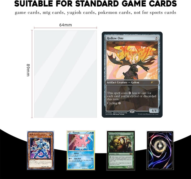 Katomula 1200CT Perfect Fit Inner Sleeves for Double Sleeving, Clear Card Sleeves for MTG, PKM, TCG, Flesh & Blood and Gaming Cards - Image 2